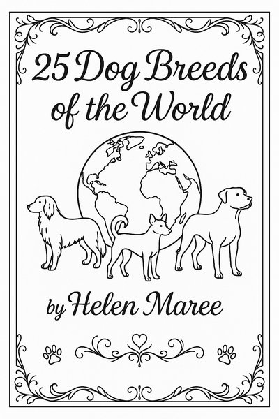 25 Dog Breeds of the World - Colouring Book Cover